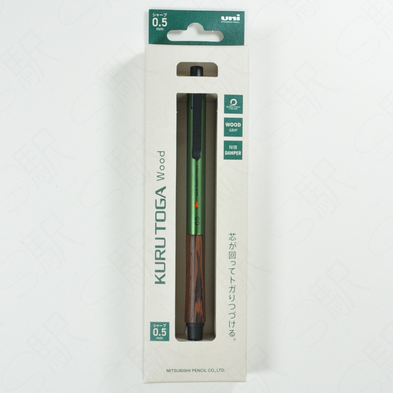 kururu Mitsubishi Pencil Kurutoga Wood 0.5mm [M5KW1P.88] - Forest